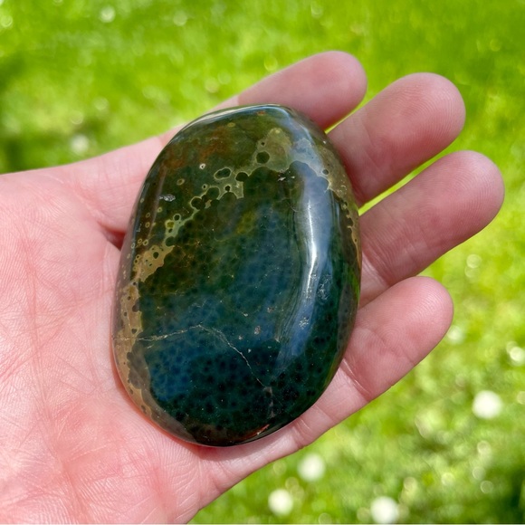 🐊Kabamba Ocean Jasper Palm Stone🐊 - Picture 8 of 12